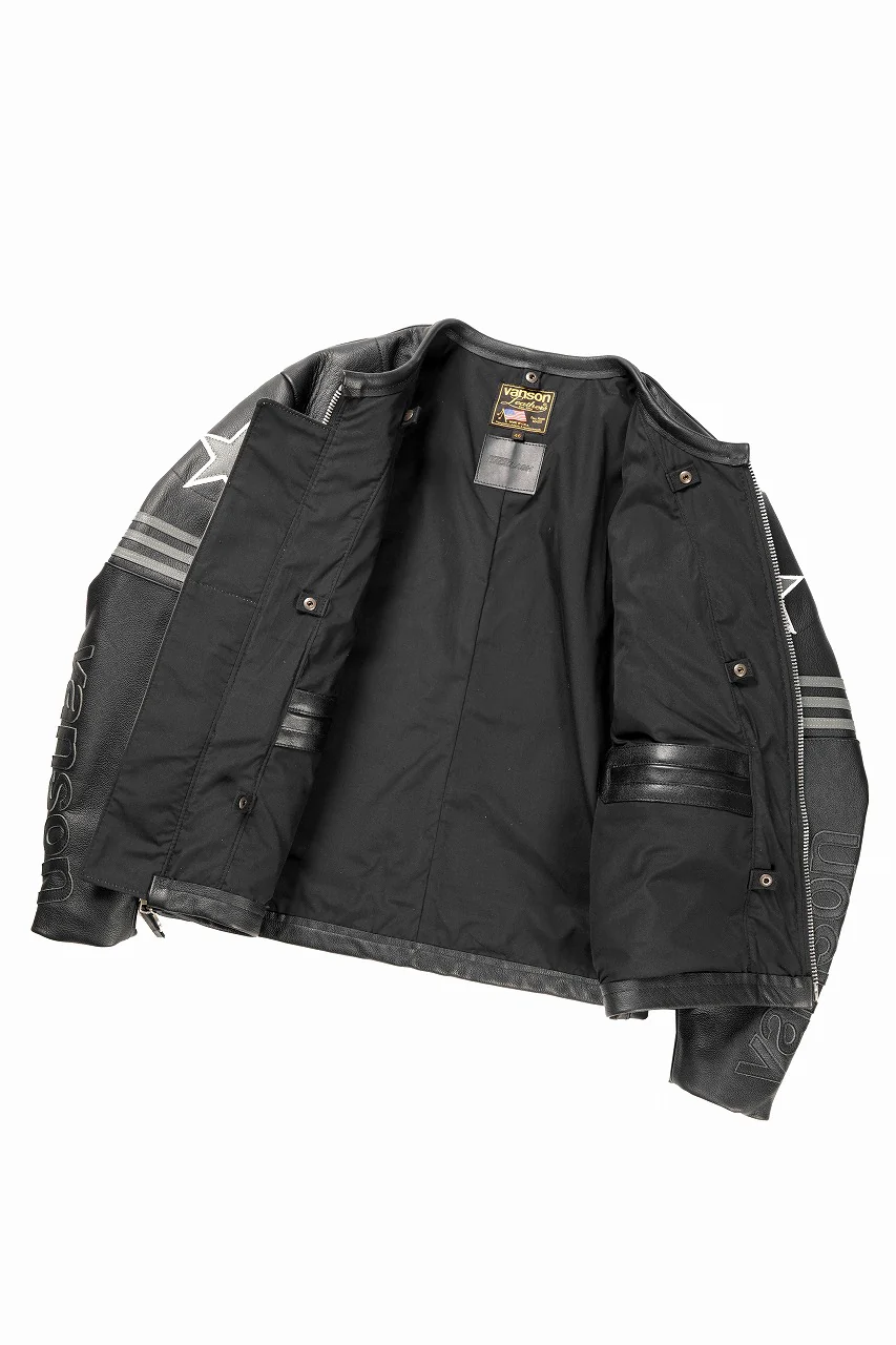 ISAMU KATAYAMA BACKLASH xx VANSON MONOTONE STAR JACKET ＃TYPE-B (BLACK x GRAY x WHITE) - Image 5