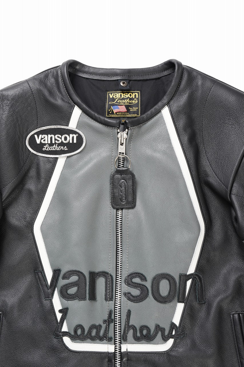 ISAMU KATAYAMA BACKLASH xx VANSON MONOTONE STAR JACKET ＃TYPE-B (BLACK x GRAY x WHITE) - Image 8