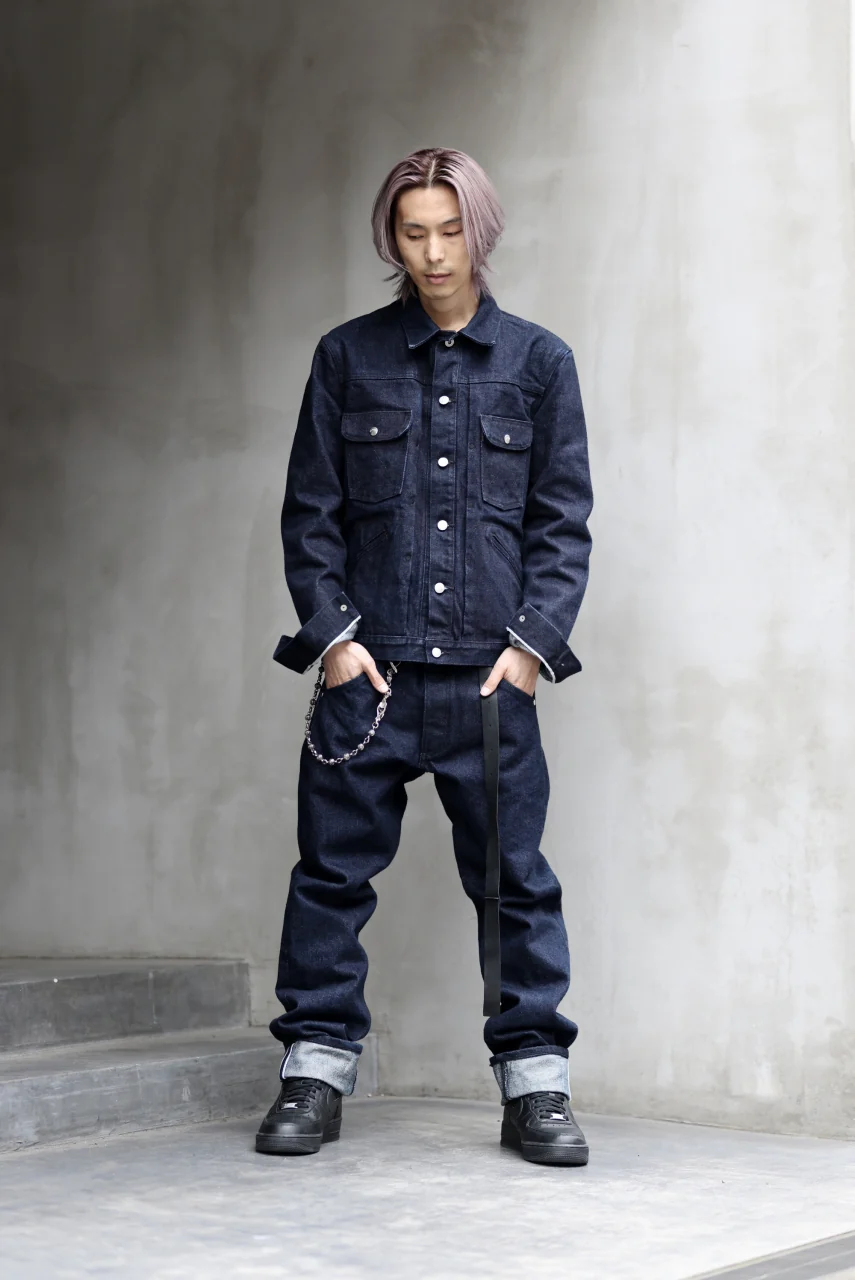 ISAMU KATAYAMA BACKLASH xx Wrangler 19oz ORIGINAL SELVEDGE DENIM JACKET (INDIGO) - Image 26