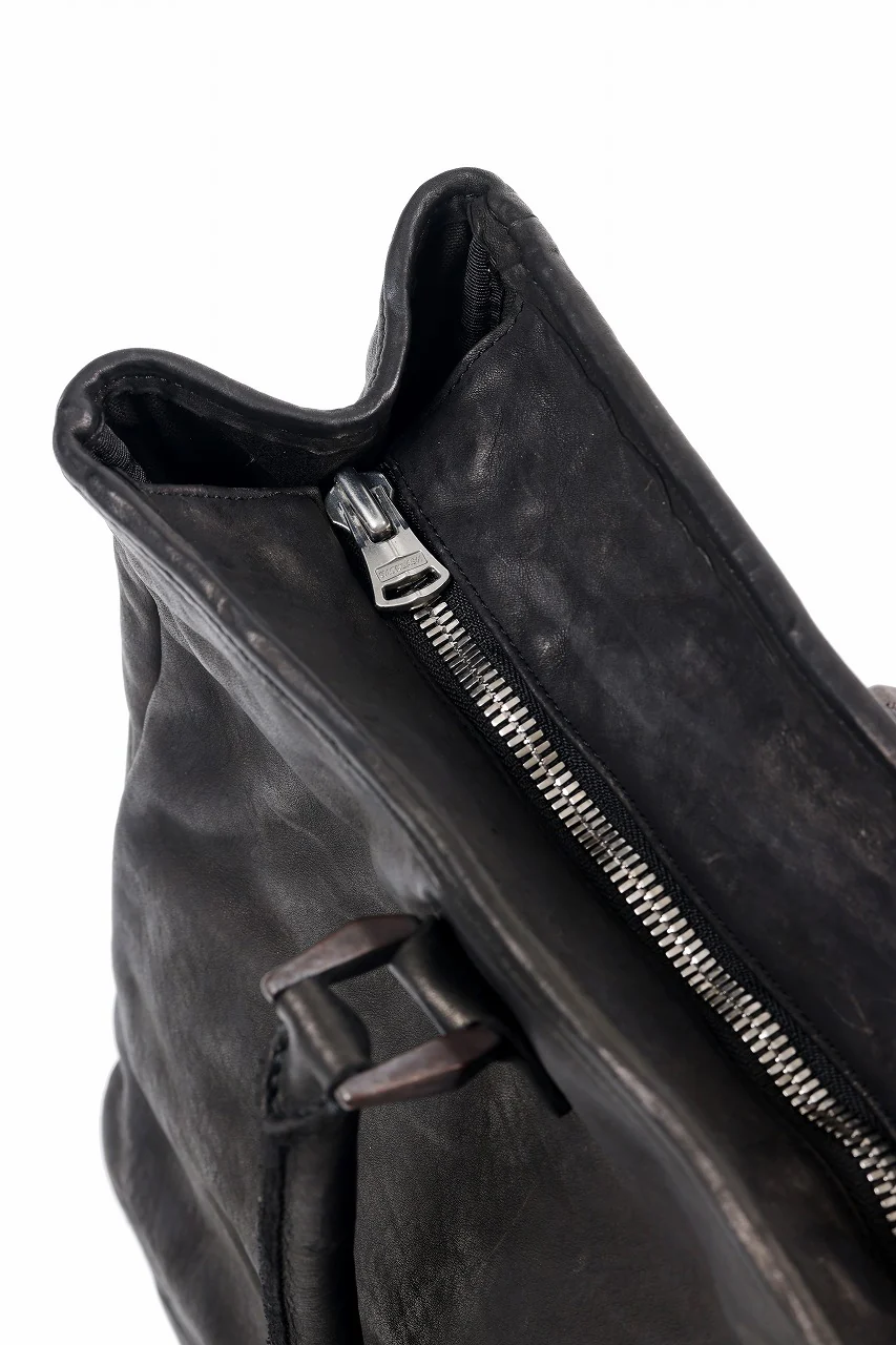 ISAMU KATAYAMA BACKLASH ZIP TOTE BAG / OBJECT DYED JAPAN ROUGH STEER (BLACK) - Image 15