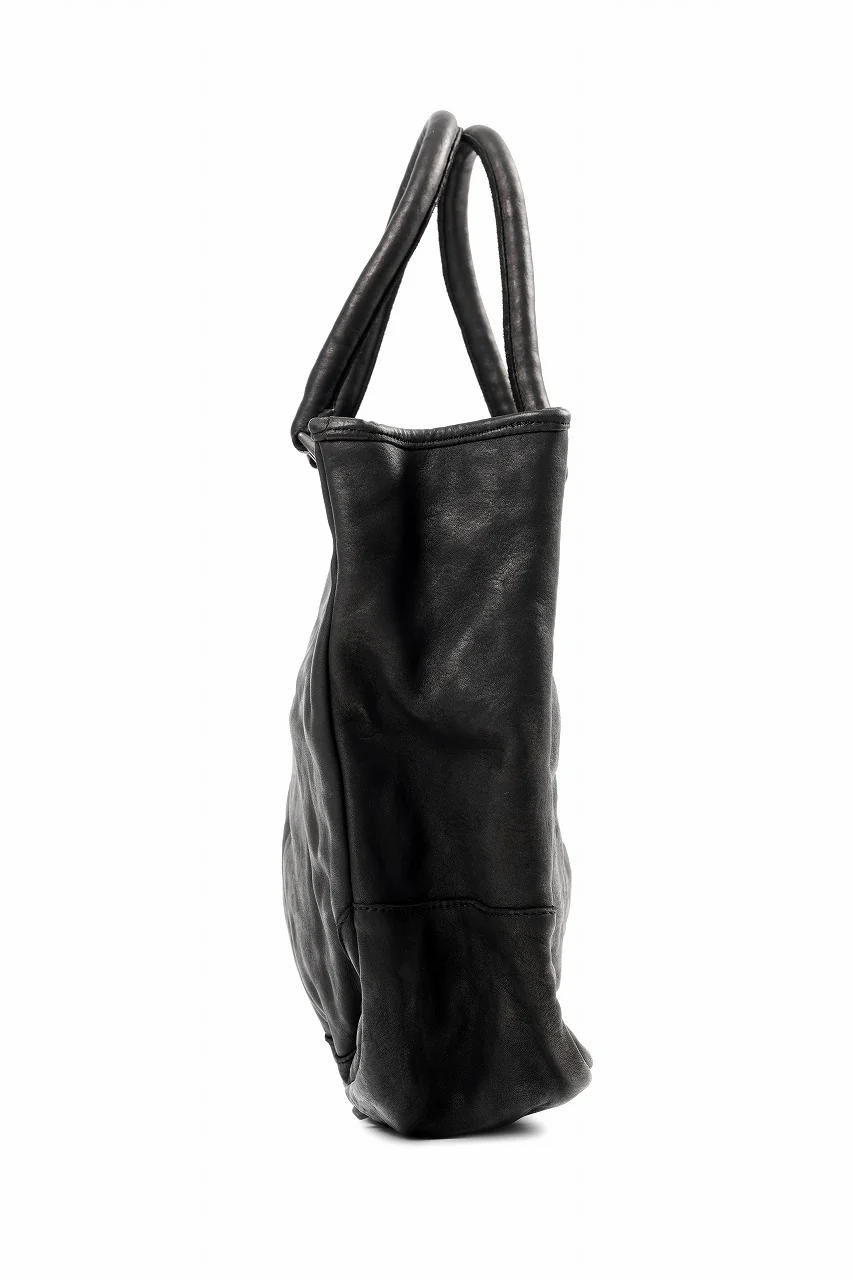 ISAMU KATAYAMA BACKLASH ZIP TOTE BAG / OBJECT DYED JAPAN ROUGH STEER (BLACK) - Image 5