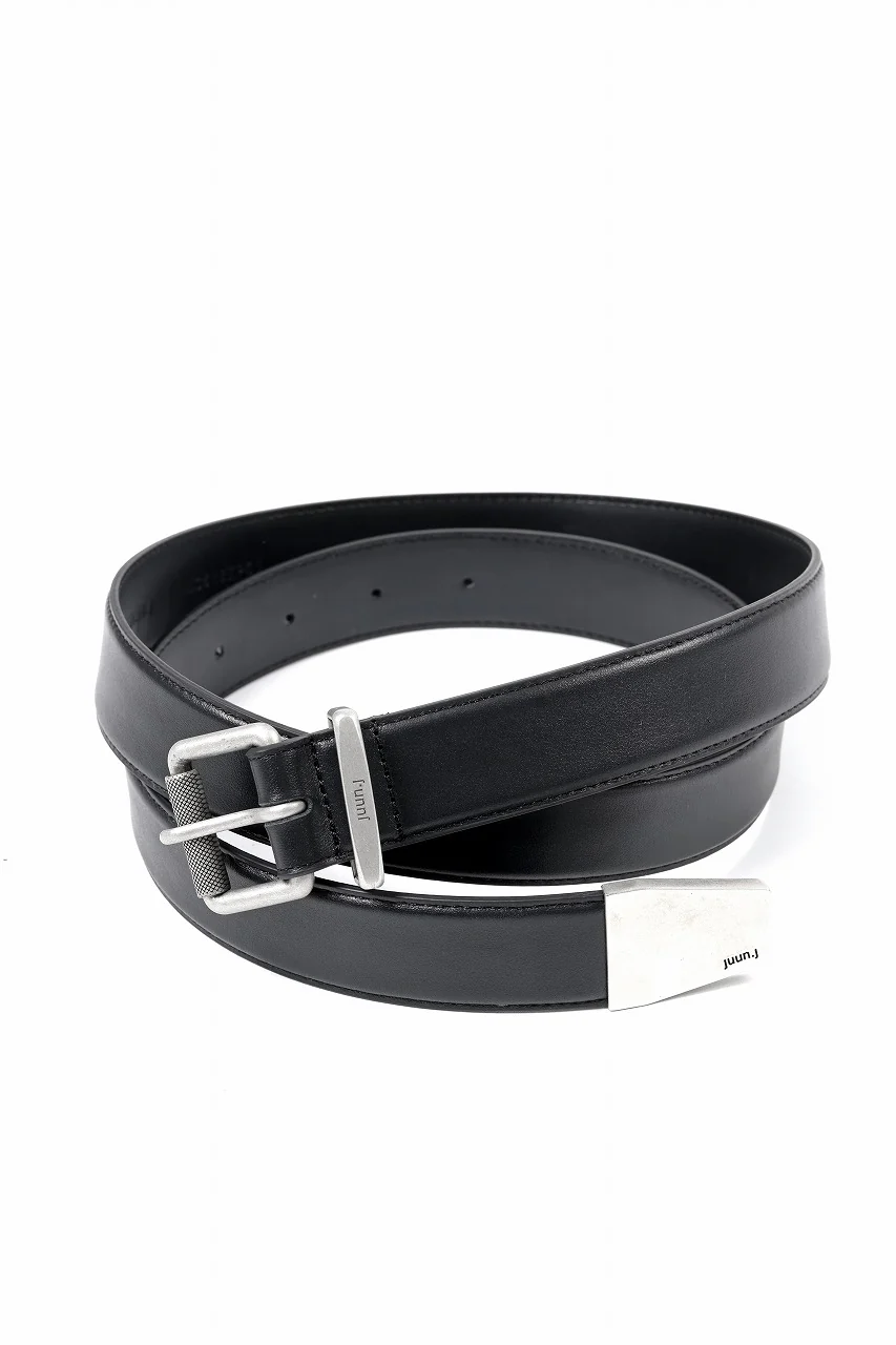 Juun.J Aging Leather Belt (BLACK) - Image 2
