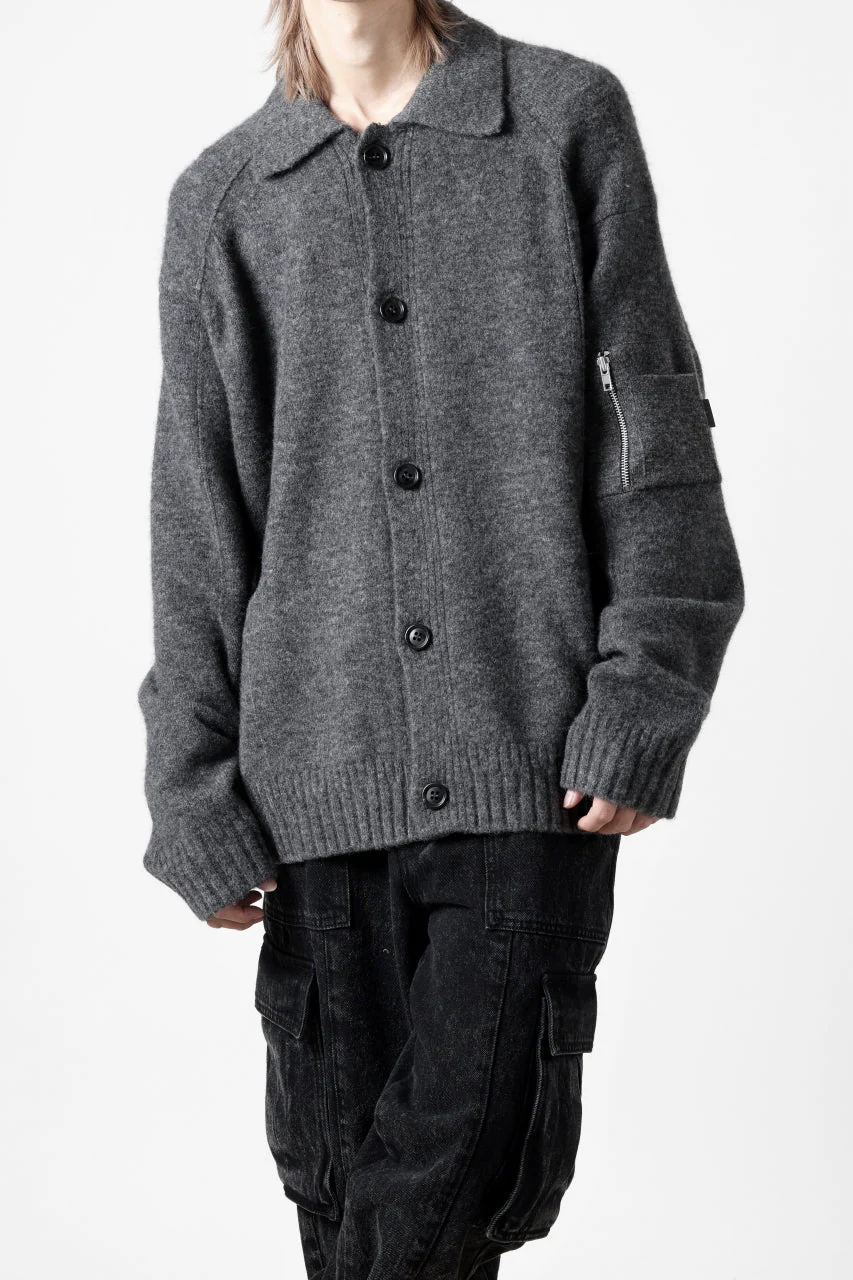 Juun.J Button Collar Cardigan (GREY) - Image 2