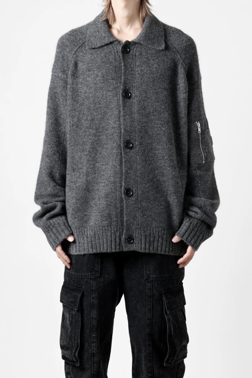Juun.J Button Collar Cardigan (GREY) - Image 3