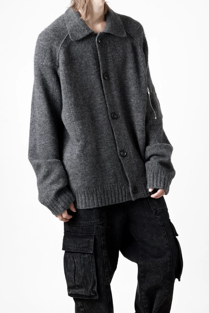 Juun.J Button Collar Cardigan (GREY) - Image 6