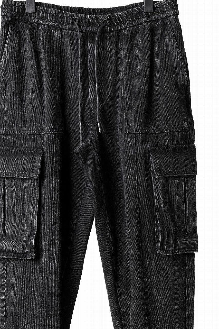 Juun.J Denim Cargo Jogger (BLACK) - Image 14