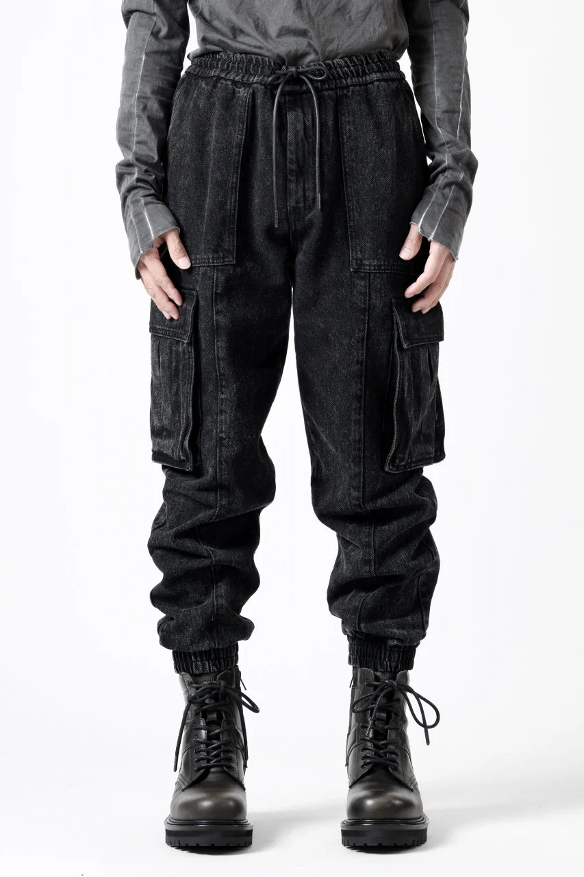 Juun.J Denim Cargo Jogger (BLACK) - Image 2