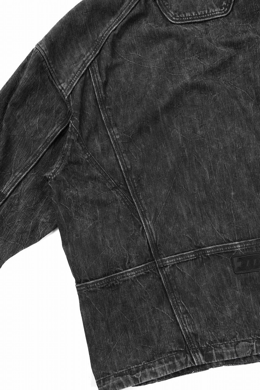 Juun.J Denim Crew Neck Pullover (BLACK) - Image 24