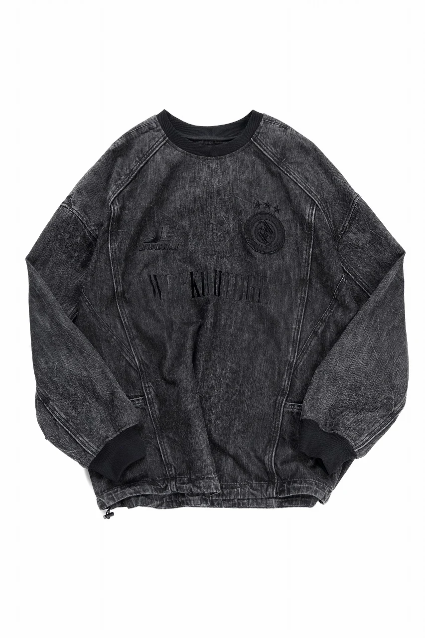 Juun.J Denim Crew Neck Pullover (BLACK) - Image 5