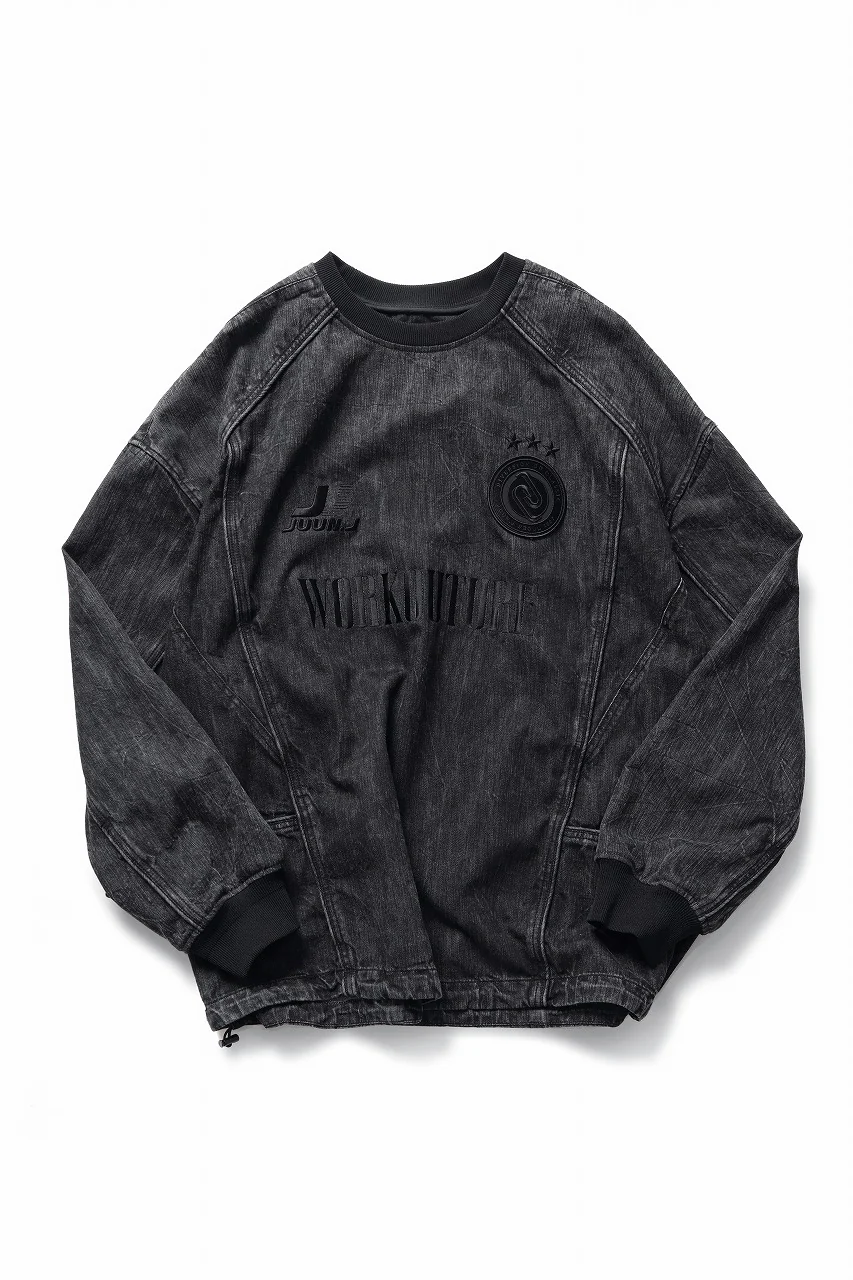 Juun.J Denim Crew Neck Pullover (BLACK) - Image 6