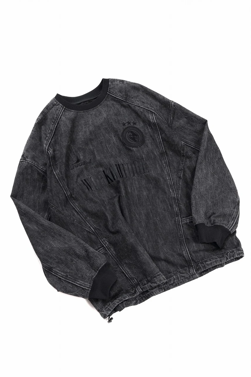 Juun.J Denim Crew Neck Pullover (BLACK) - Image 7