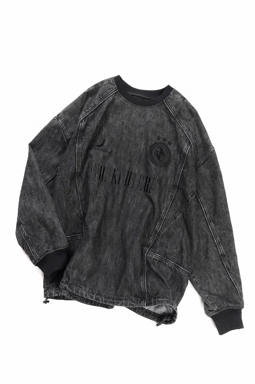Juun.J Denim Crew Neck Pullover (BLACK) - Image 9