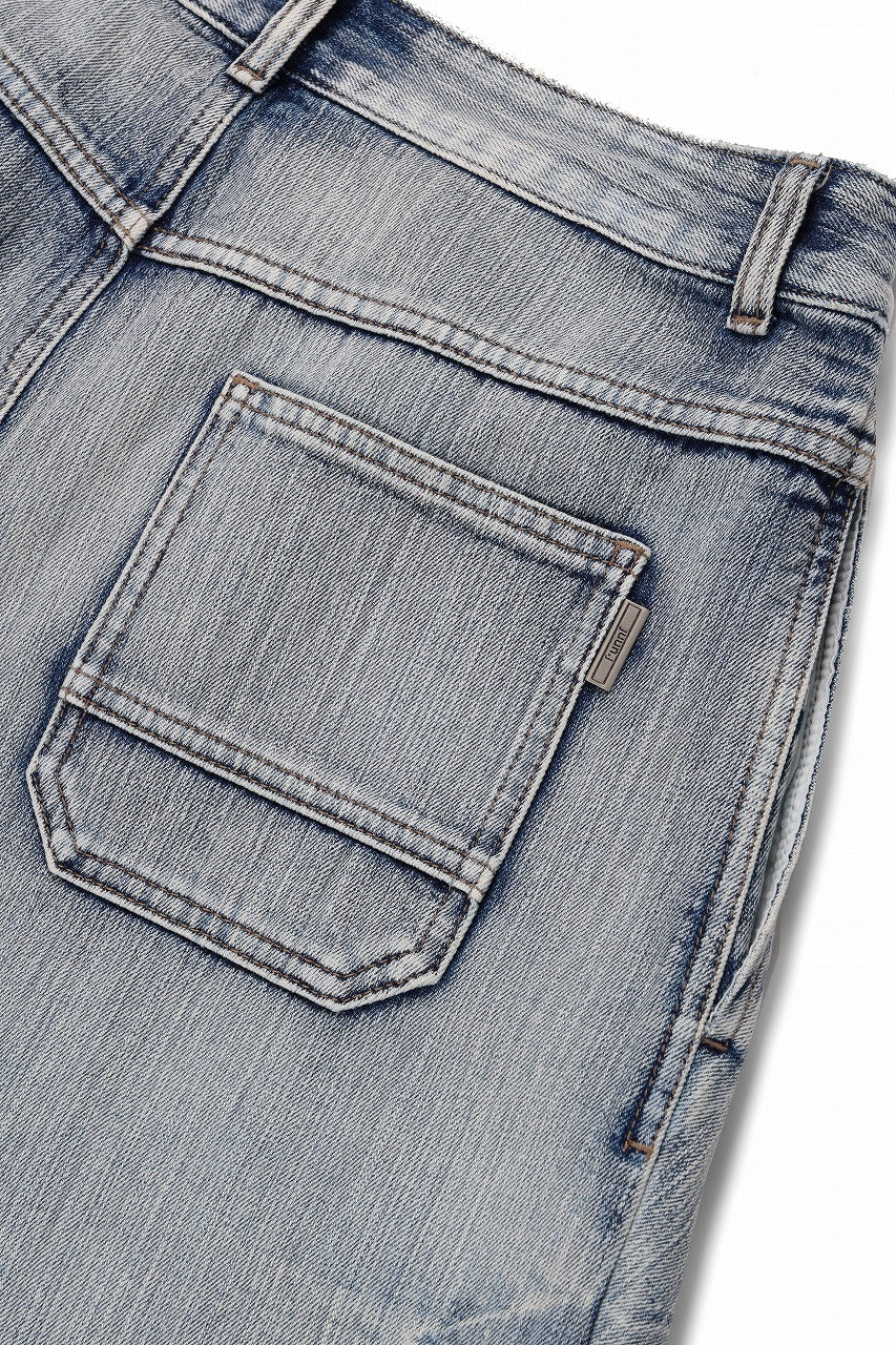 Juun.J Denim Pleated Shorts (BLUE) - Image 16