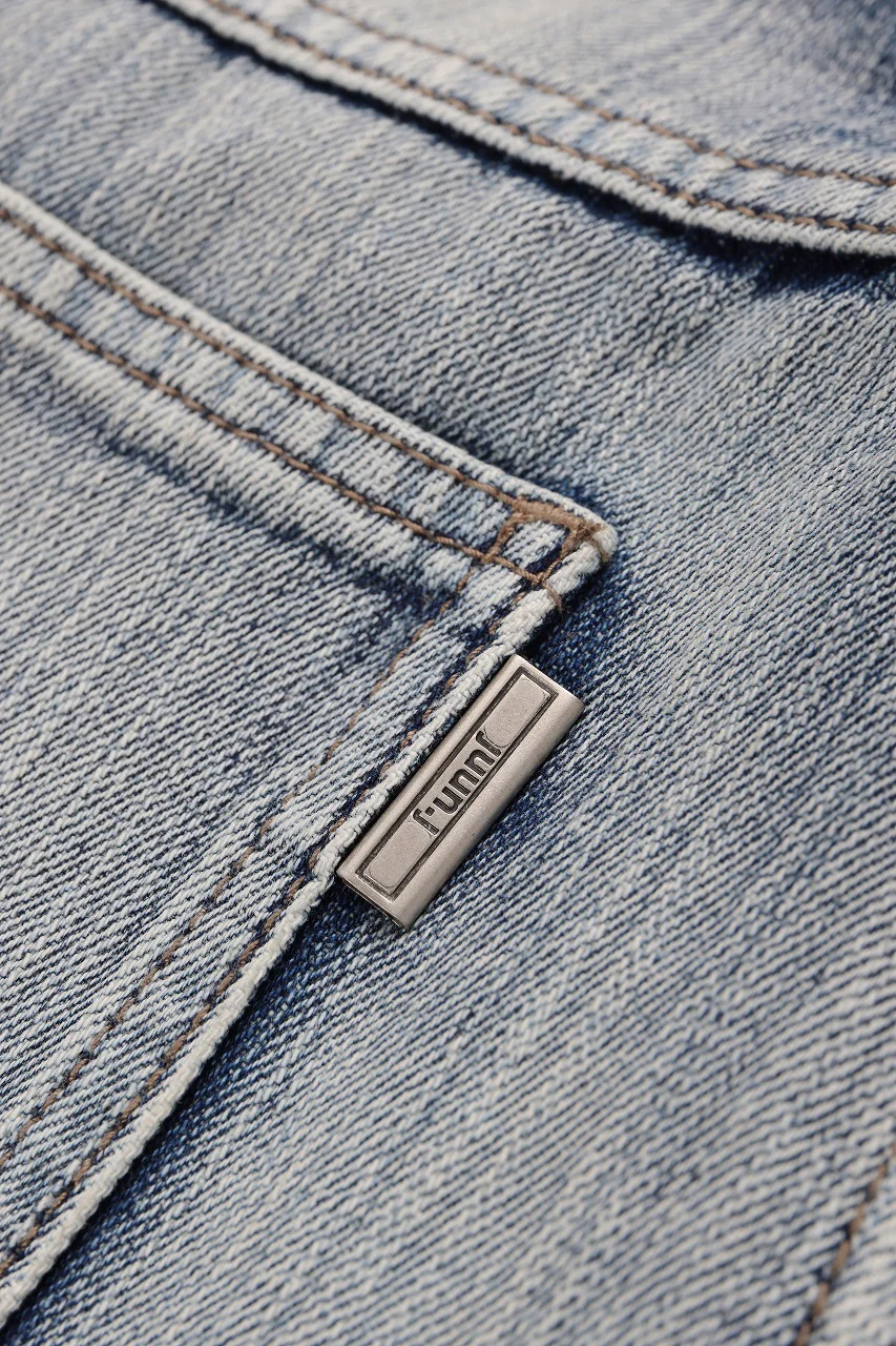 Juun.J Denim Pleated Shorts (BLUE) - Image 17
