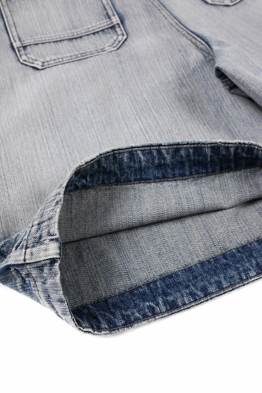 Juun.J Denim Pleated Shorts (BLUE) - Image 18