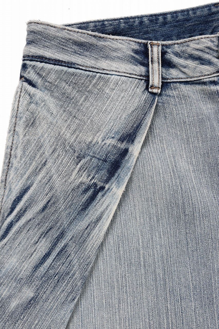 Juun.J Denim Pleated Shorts (BLUE) - Image 8