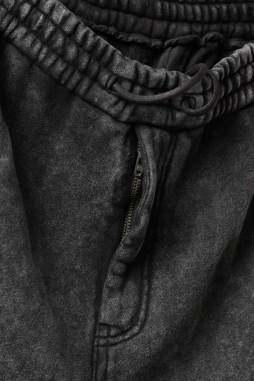Juun.J Garment Dyed Distressed Wide Track Pants (GREY) - Image 9