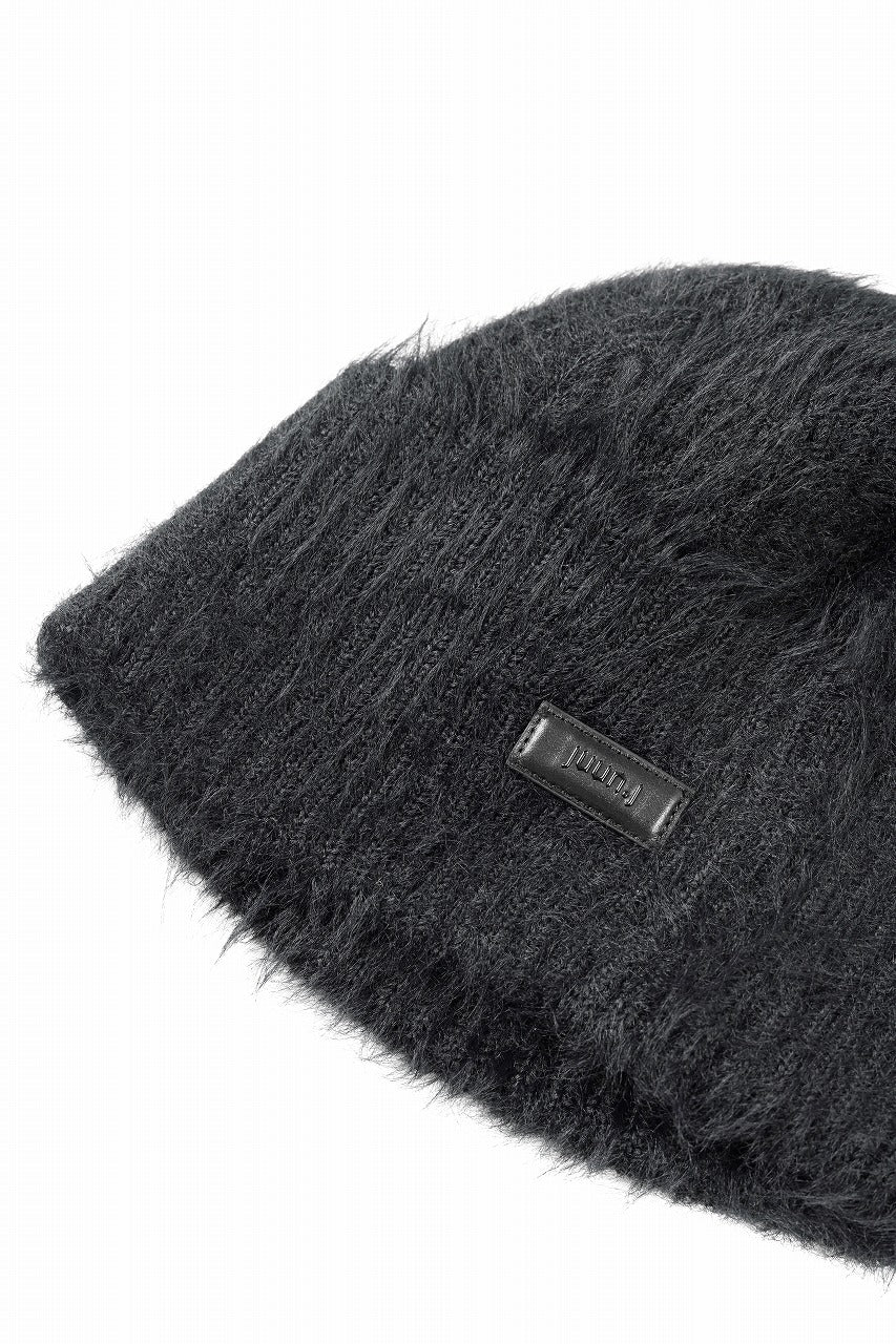 Juun.J Hairy Beanie (BLACK) - Image 8