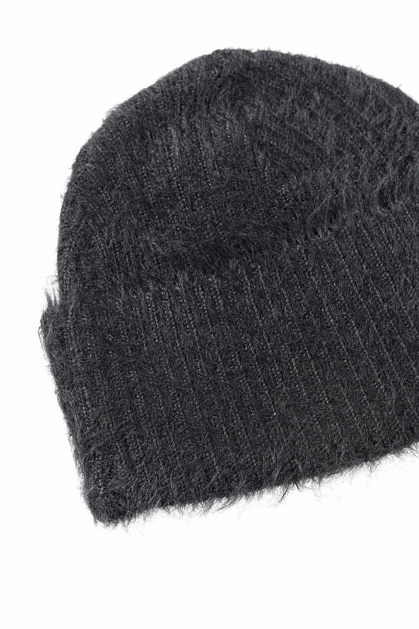 Juun.J Hairy Beanie (BLACK) - Image 9