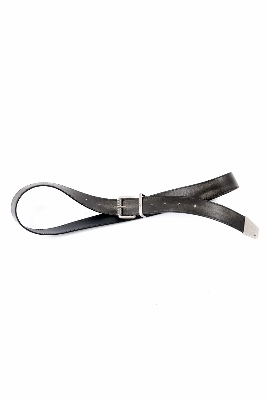 Juun.J Aging Leather Belt (BLACK) - Image 7