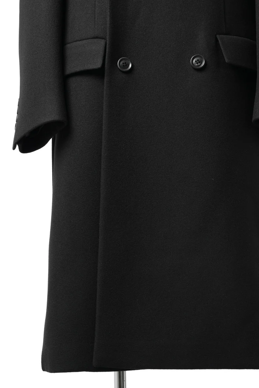 Juun.J Over Fit Jersey Hood Detachable Double Coat (BLACK) - Image 11