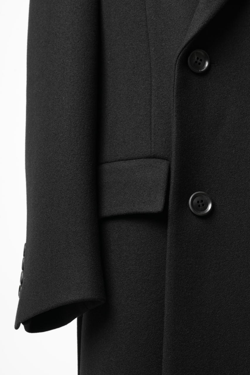Juun.J Over Fit Jersey Hood Detachable Double Coat (BLACK) - Image 12