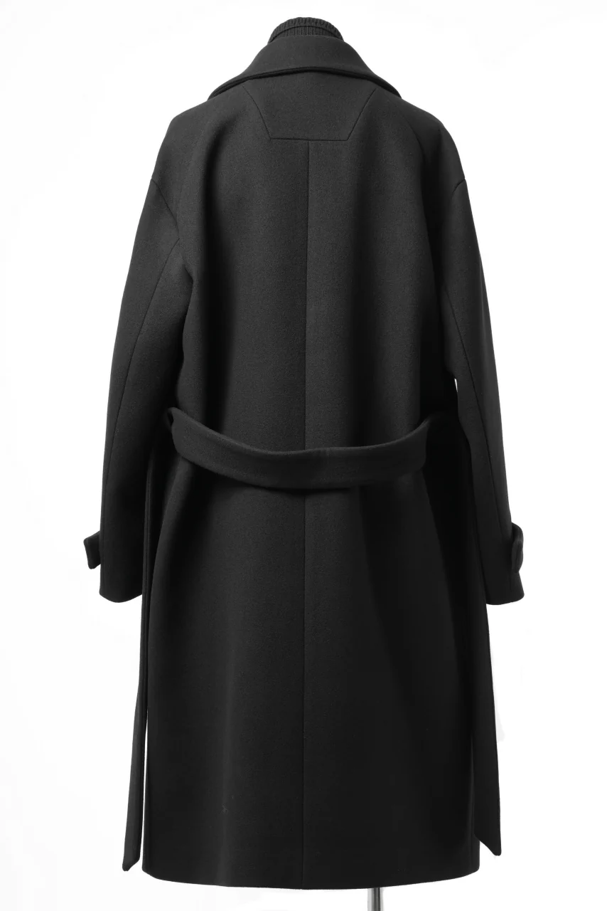 Juun.J Over Fit Knit Paneled Long Single Coat (BLACK) - Image 10