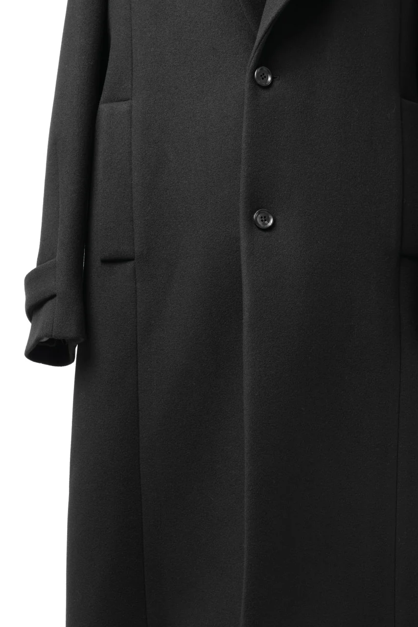 Juun.J Over Fit Knit Paneled Long Single Coat (BLACK) - Image 15