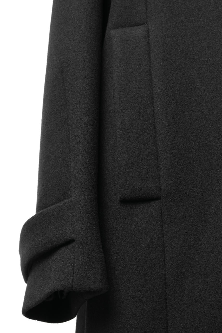 Juun.J Over Fit Knit Paneled Long Single Coat (BLACK) - Image 16