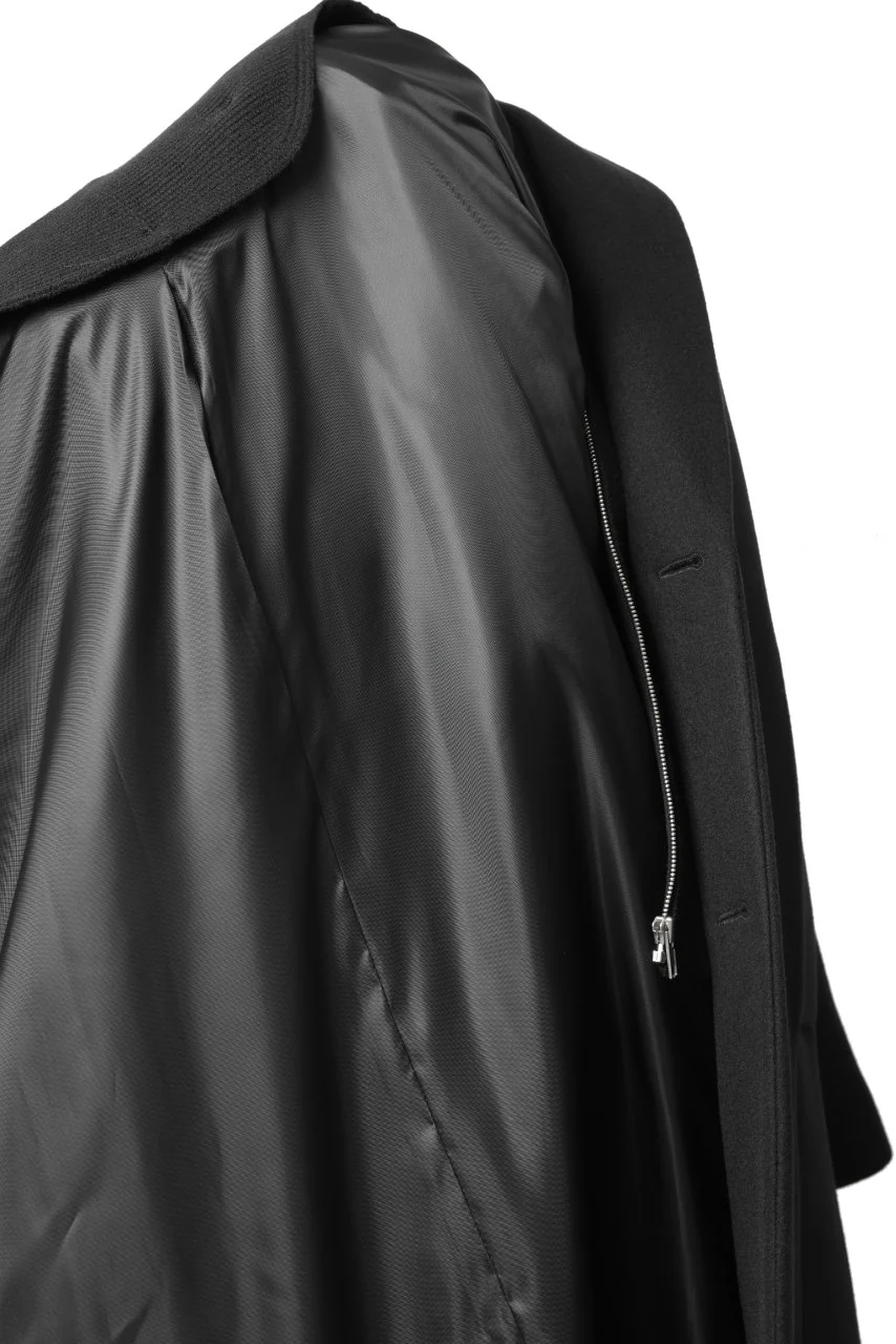 Juun.J Over Fit Knit Paneled Long Single Coat (BLACK) - Image 23