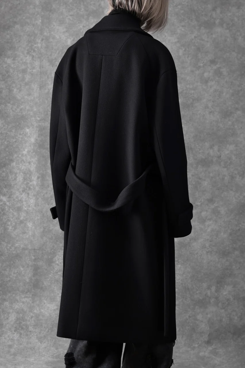 Juun.J Over Fit Knit Paneled Long Single Coat (BLACK) - Image 25