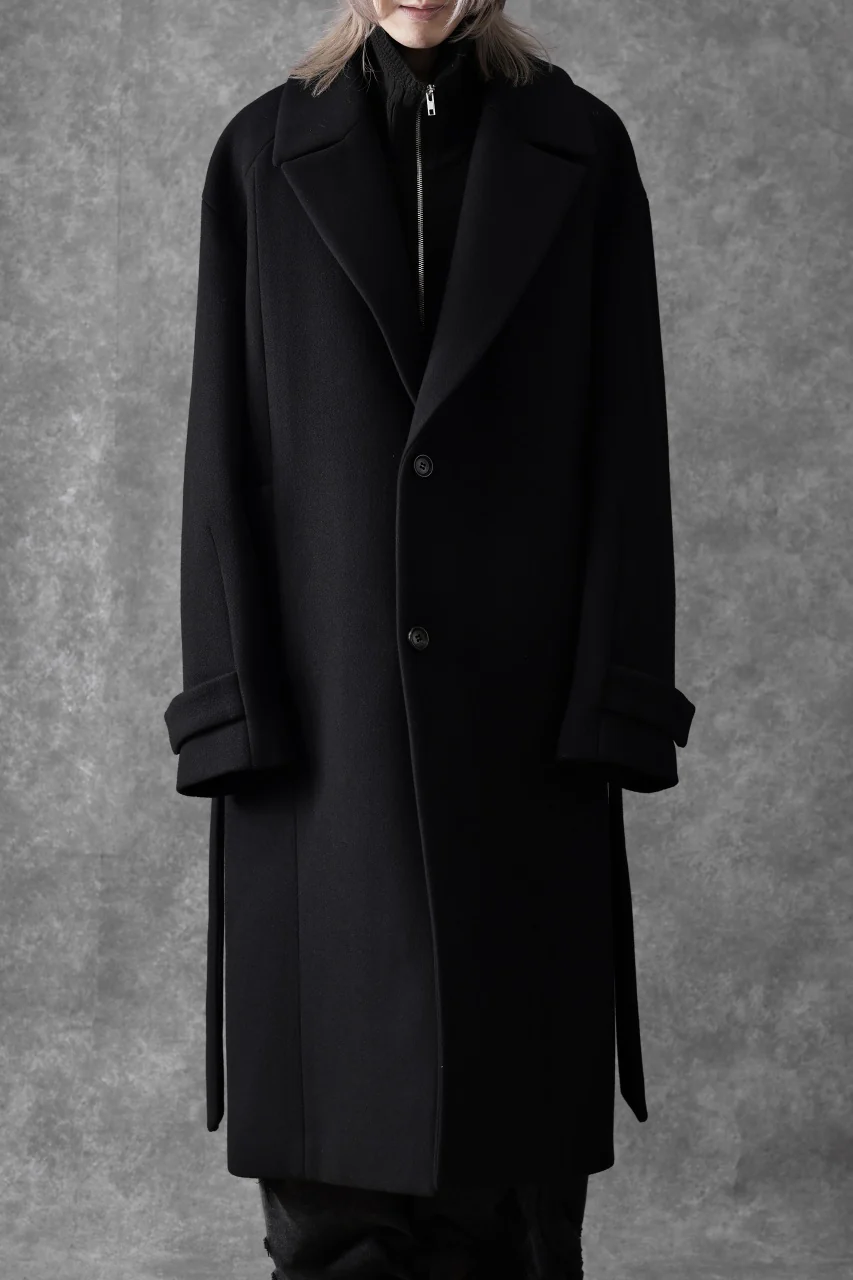 Juun.J Over Fit Knit Paneled Long Single Coat (BLACK) - Image 26