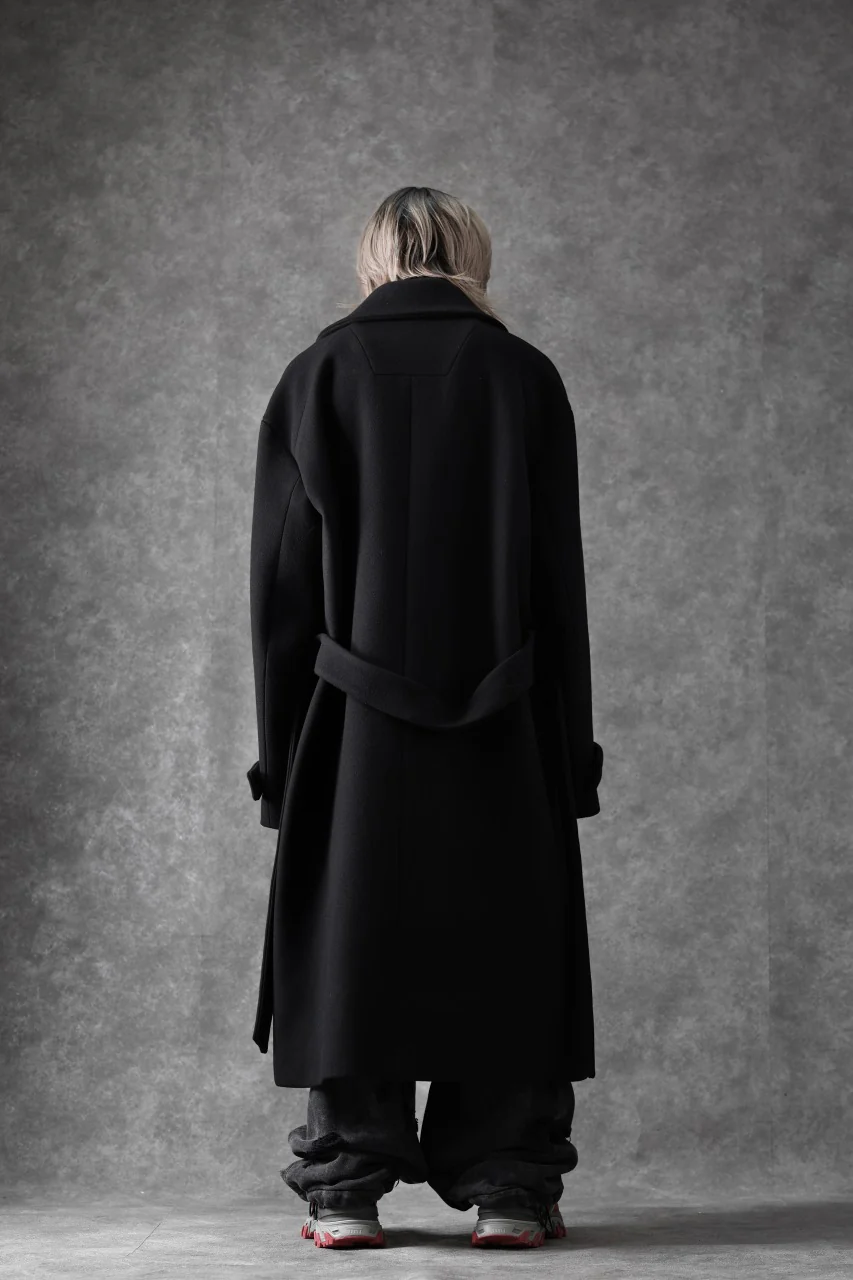 Juun.J Over Fit Knit Paneled Long Single Coat (BLACK) - Image 34