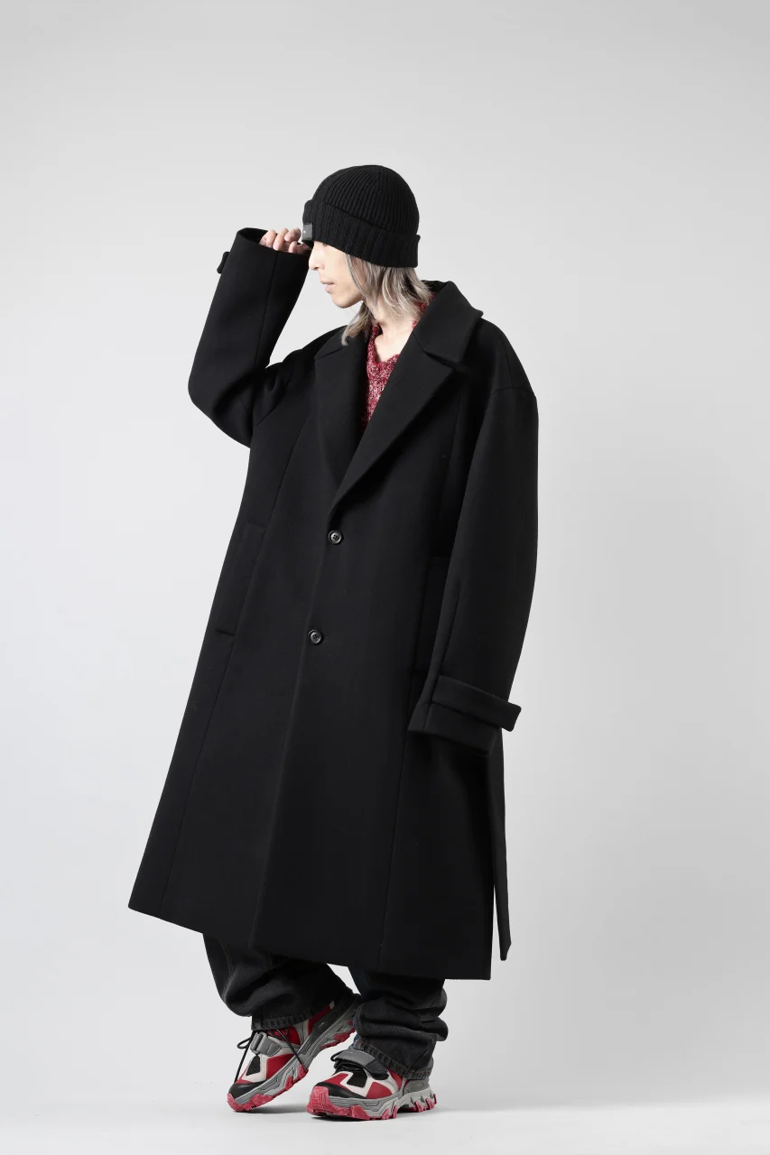 Juun.J Over Fit Knit Paneled Long Single Coat (BLACK) - Image 50