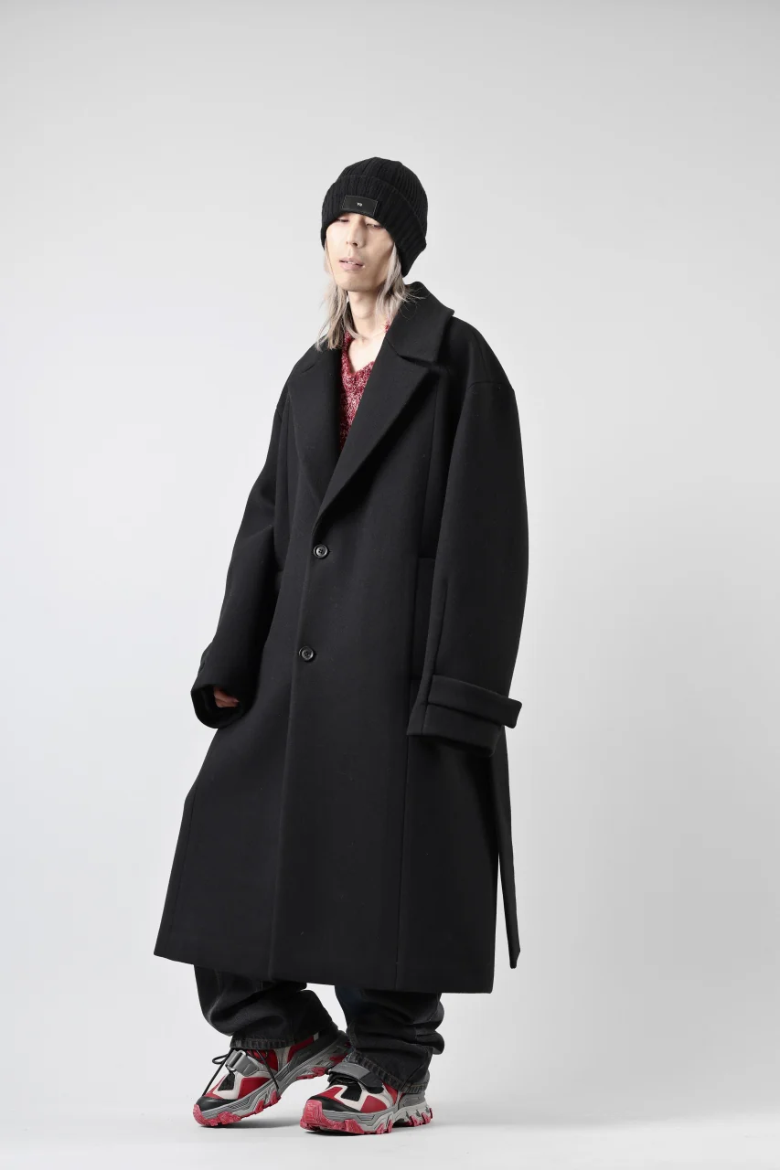 Juun.J Over Fit Knit Paneled Long Single Coat (BLACK) - Image 51
