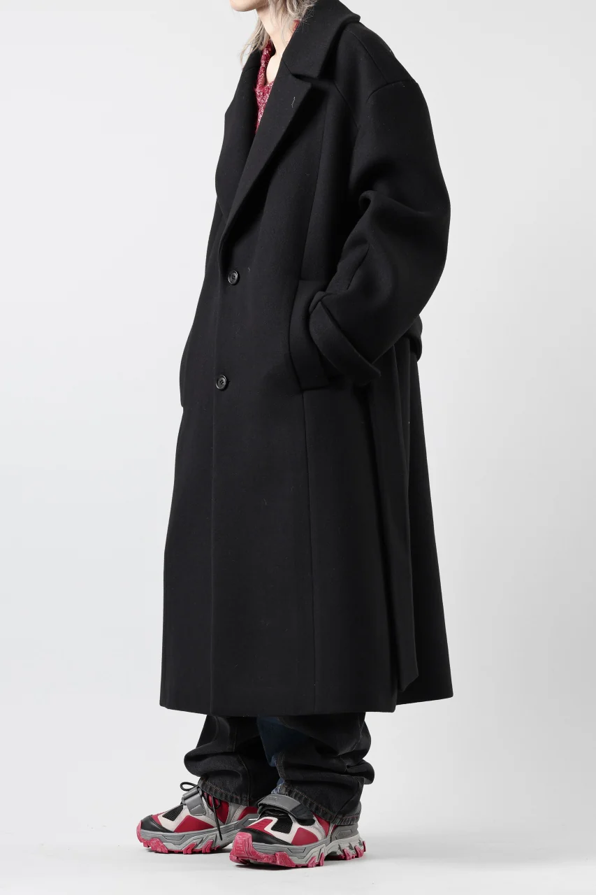Juun.J Over Fit Knit Paneled Long Single Coat (BLACK) - Image 55