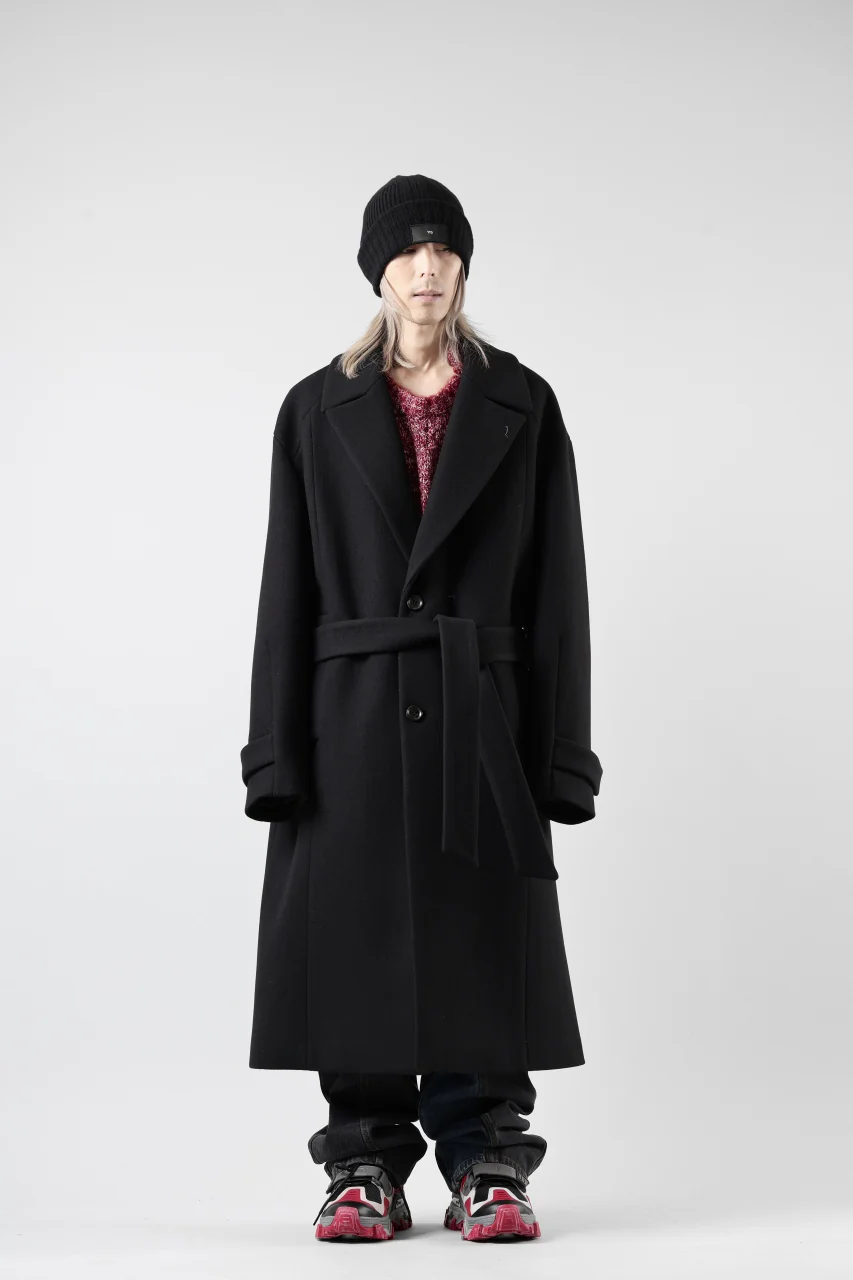 Juun.J Over Fit Knit Paneled Long Single Coat (BLACK) - Image 59