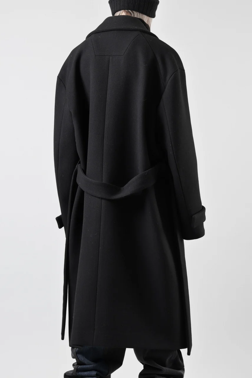 Juun.J Over Fit Knit Paneled Long Single Coat (BLACK) - Image 7