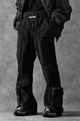 Juun.J Pocket Detailed Denim Pants (BLACK) - Image 31
