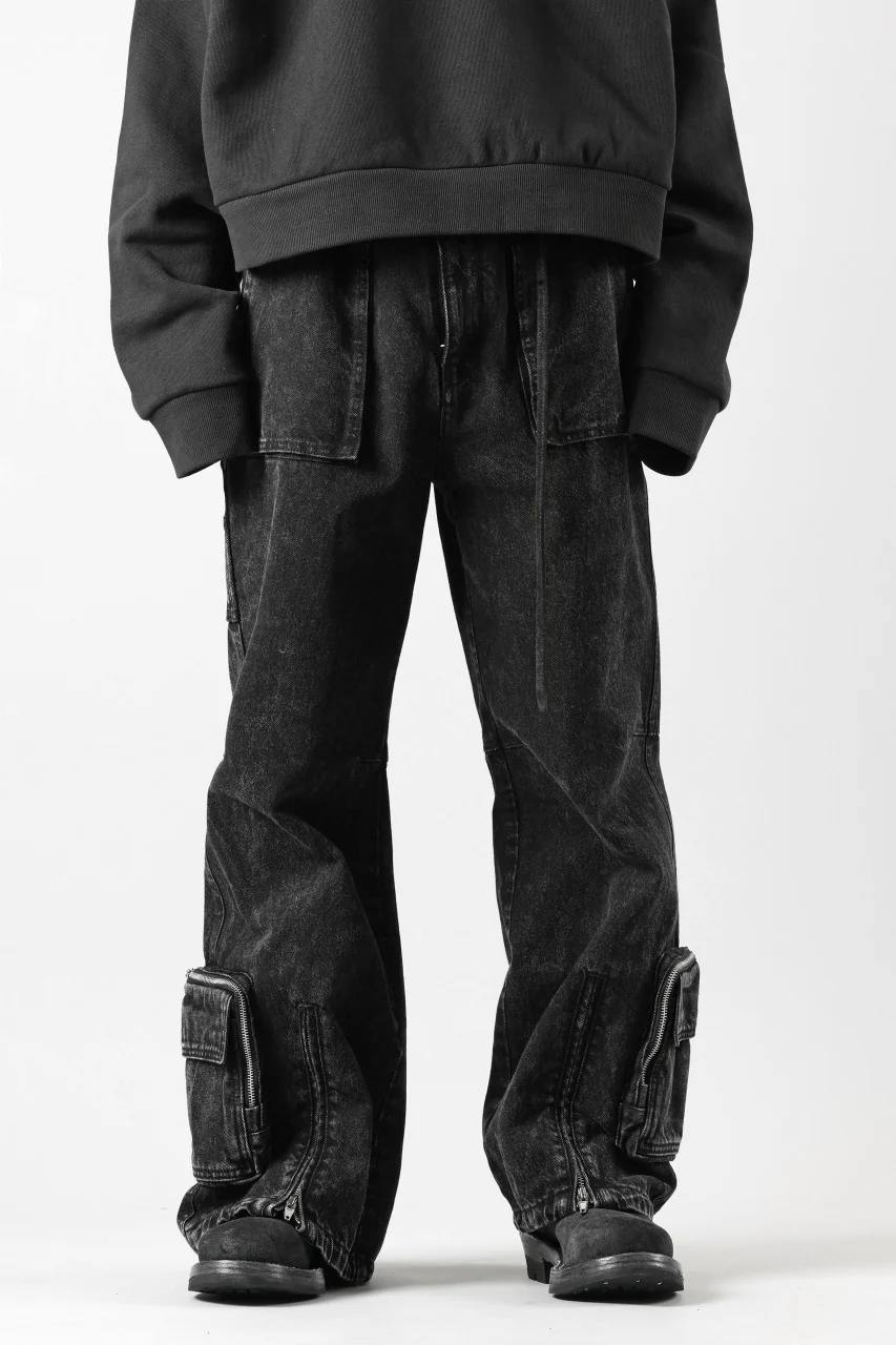 Juun.J Pocket Detailed Denim Pants (BLACK) - Image 4
