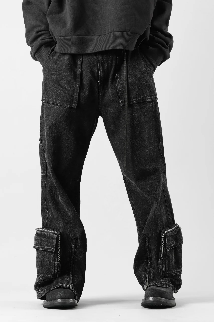 Juun.J Pocket Detailed Denim Pants (BLACK) - Image 7