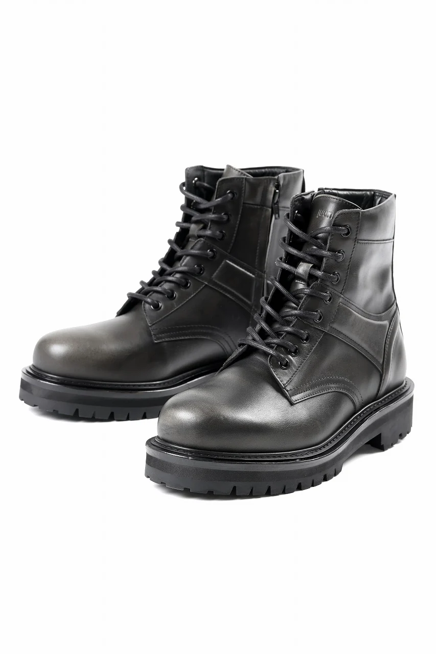 Juun.J Vibram Sole Military Boots (BLACK) - Image 2