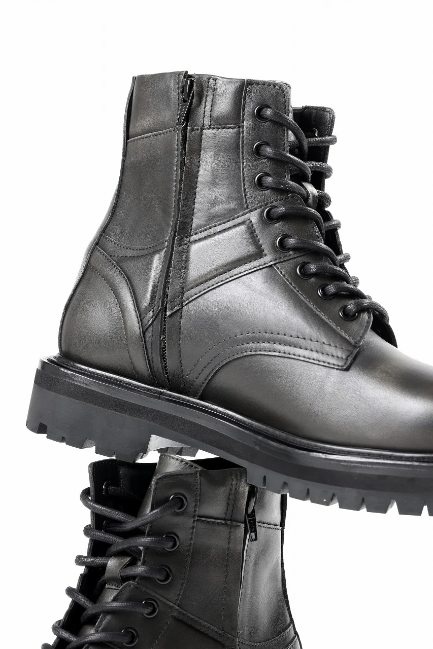 Juun.J Vibram Sole Military Boots (BLACK) - Image 20