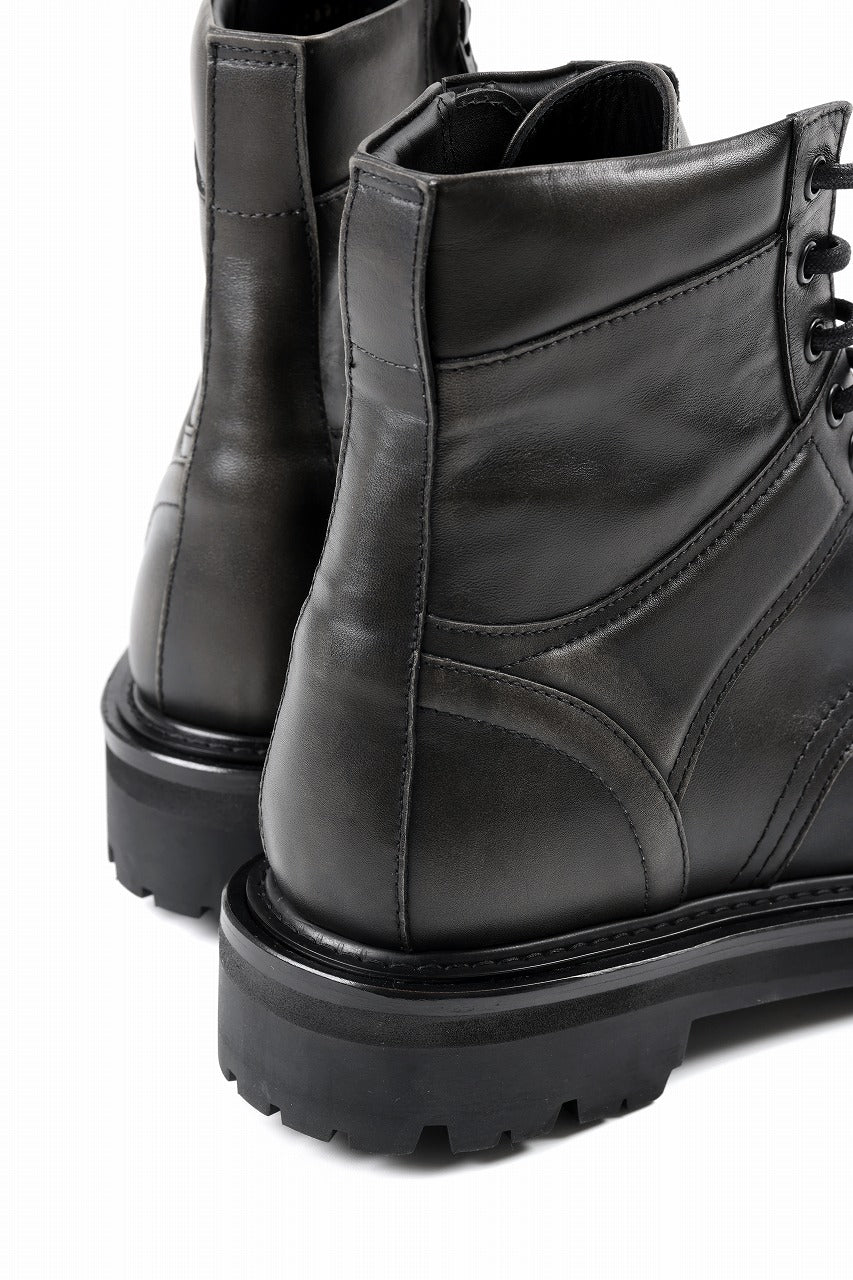 Juun.J Vibram Sole Military Boots (BLACK) - Image 24