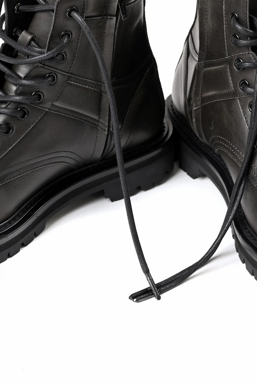 Juun.J Vibram Sole Military Boots (BLACK) - Image 26