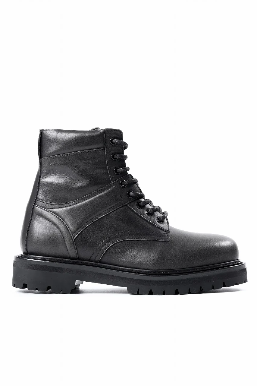 Juun.J Vibram Sole Military Boots (BLACK) - Image 3