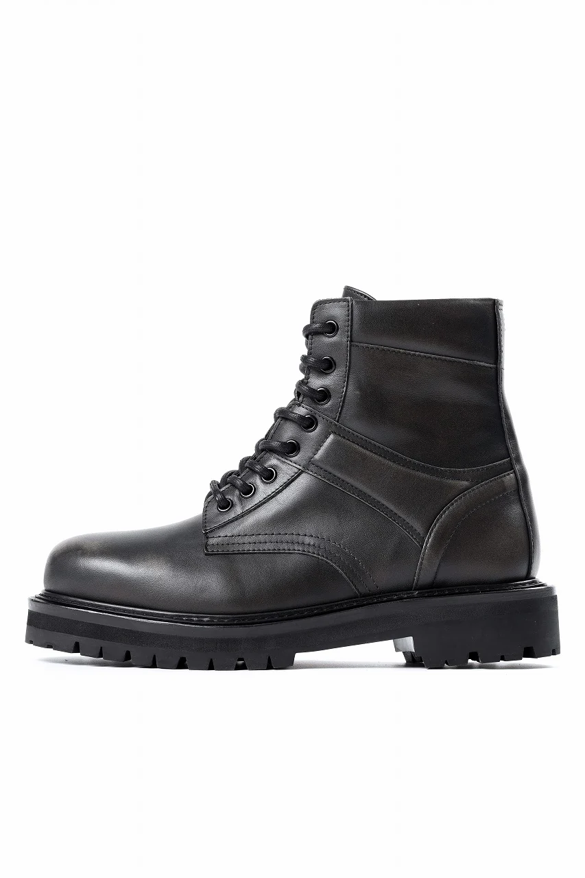 Juun.J Vibram Sole Military Boots (BLACK) - Image 4