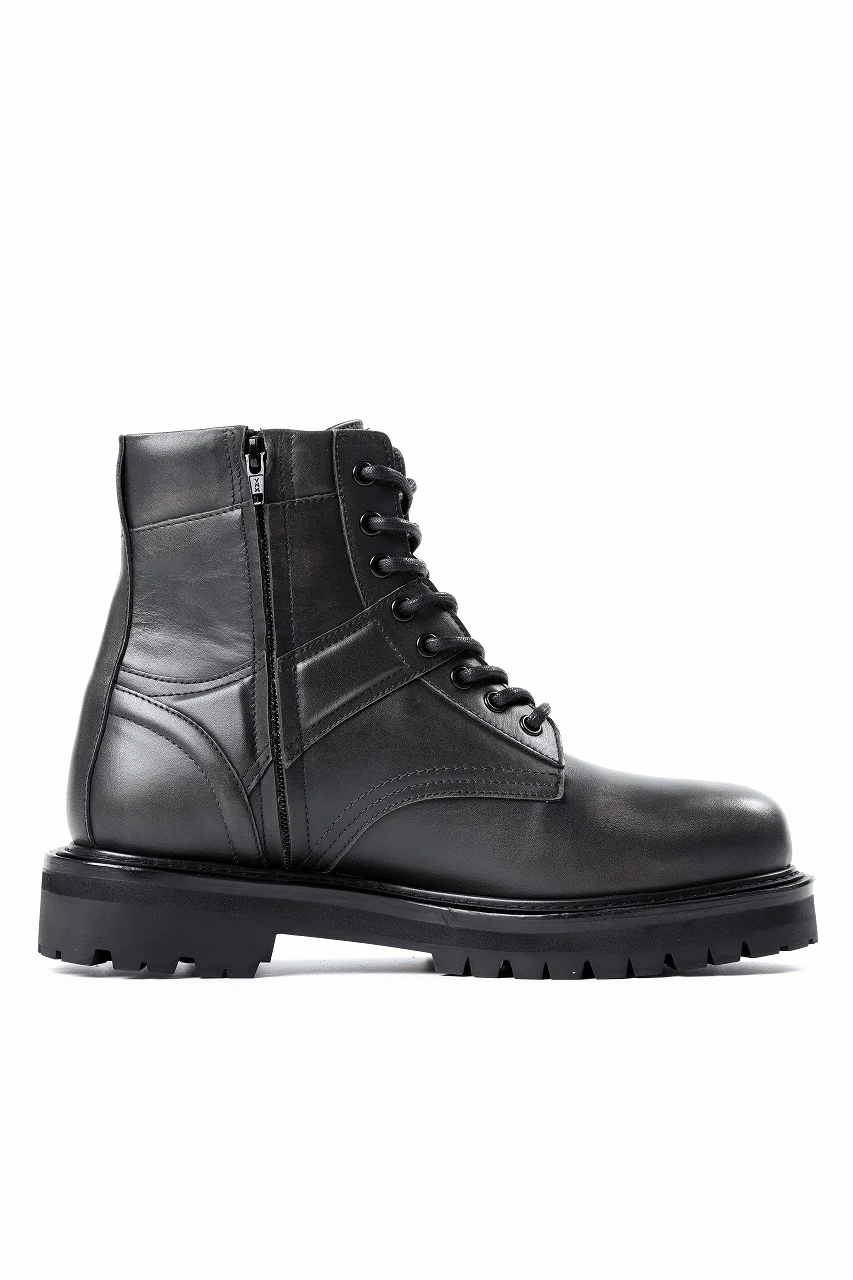 Juun.J Vibram Sole Military Boots (BLACK) - Image 5