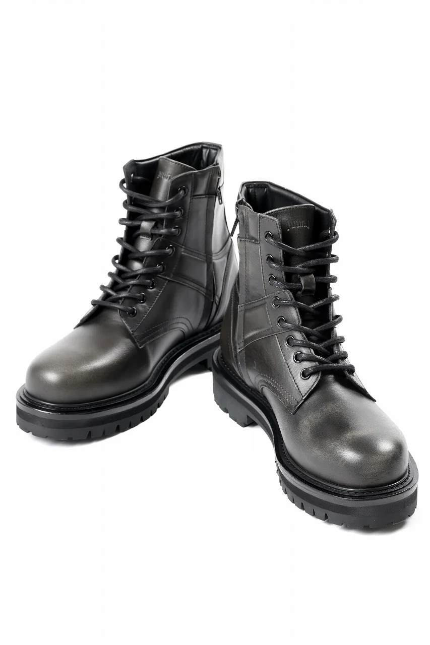 Juun.J Vibram Sole Military Boots (BLACK) - Image 9