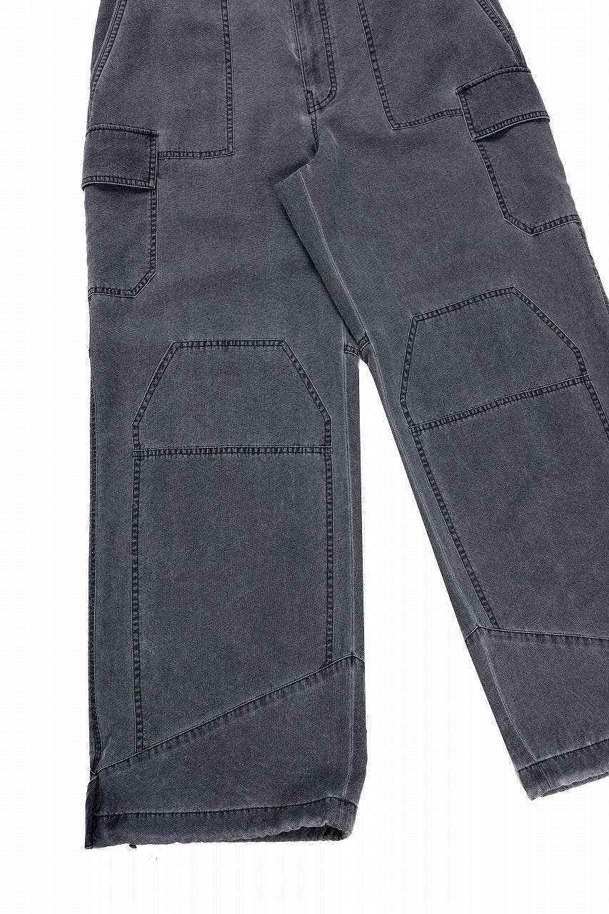 Juun.J Washed Nylon Work Pants (GREY) - Image 8